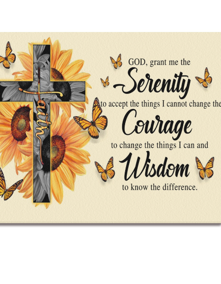 Framed Canvas -God Grant Me to the Serenity, Wall Decor, Living Room, Bedroom, etc