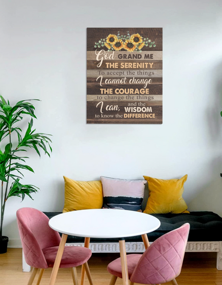 Canvas-God Grant Me Wall Decor Canvas, Poster Print Wall Art, Home Office, Bedroom Wall Decoration