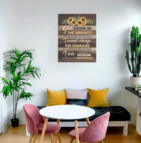 Canvas-God Grant Me Wall Decor Canvas, Poster Print Wall Art, Home Office, Bedroom Wall Decoration