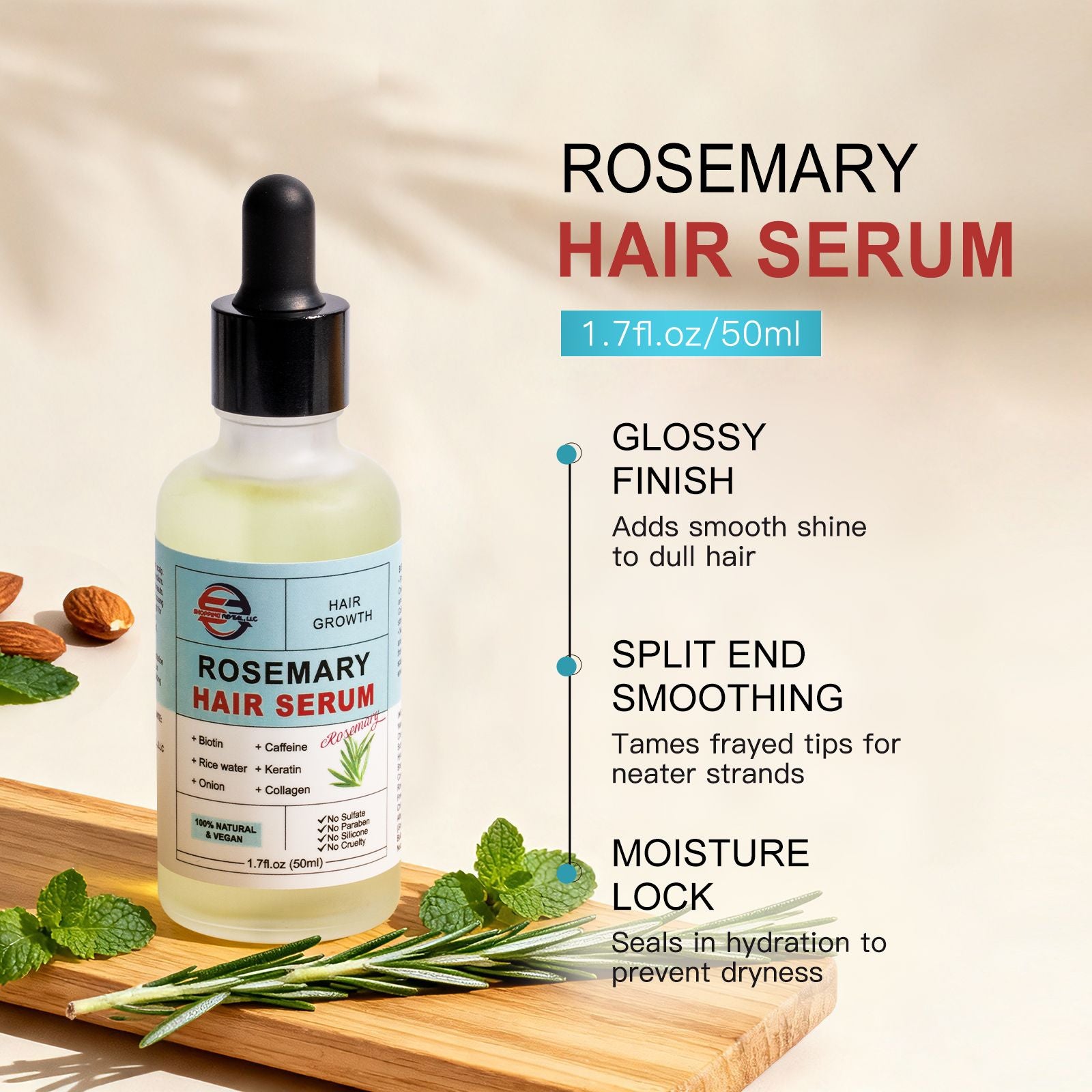 Shopping Reveal Rosemary 100% Natural Care; Vegan Hair Growth set, Strengthen Thinning Hair Care Set Infused with Biotin, Collagen, Caffeine and Keratin Helps Strengthen your Hair