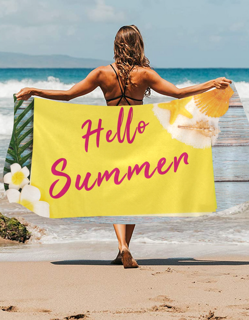 Load image into Gallery viewer, Towel-Beach Towel 32 x 71 Ideal for beachwear, pool and cruise wear. This beach towel can bring more comfort and convenience with faux suede.
