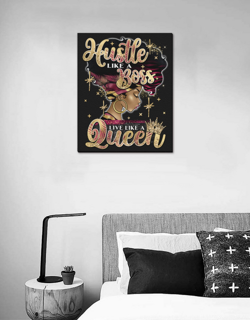 Load image into Gallery viewer, Framed Canvas-Hustle Like A Boss, Wall Art, Home Office, Bedroom Wall Decoration
