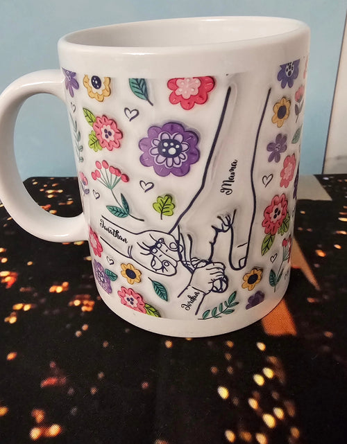 Load image into Gallery viewer, Drinkware-You Hold Our Hands, Also Our Hearts, Family Personalized Custom 3D Inflated Effect Printed Mug, Gift For Nana, Mom, Mother's Day Gift 2024
