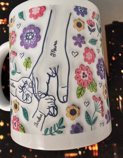 Load image into Gallery viewer, Drinkware-You Hold Our Hands, Also Our Hearts, Family Personalized Custom 3D Inflated Effect Printed Mug, Gift For Nana, Mom, Mother's Day Gift 2024

