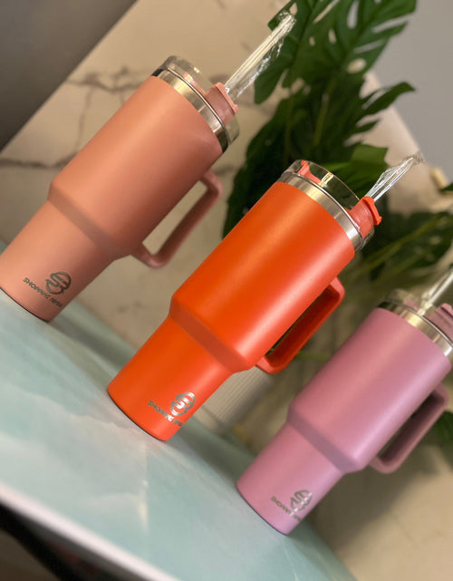 Load image into Gallery viewer, Tumbler-IceFlow Stainless Steel Tumbler, Vacuum Insulated Water Bottle for Office, Car, Reusable Cup with Straw, Leak Resistant Flip Cold for 12 Hours, 40oz Cup Spill Proof
