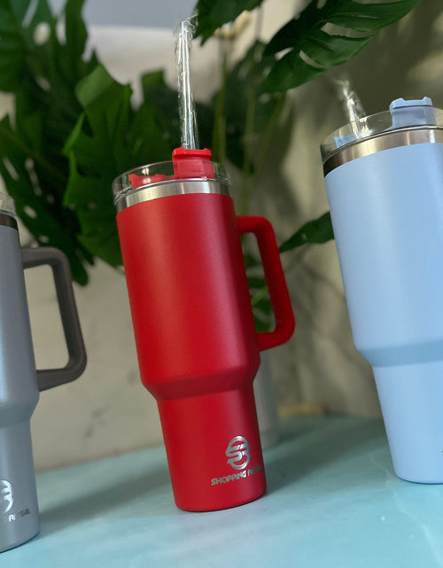 Load image into Gallery viewer, Tumbler-IceFlow Stainless Steel Tumbler, Vacuum Insulated Water Bottle for Office, Car, Reusable Cup with Straw, Leak Resistant Flip Cold for 12 Hours, 40oz Cup Spill Proof
