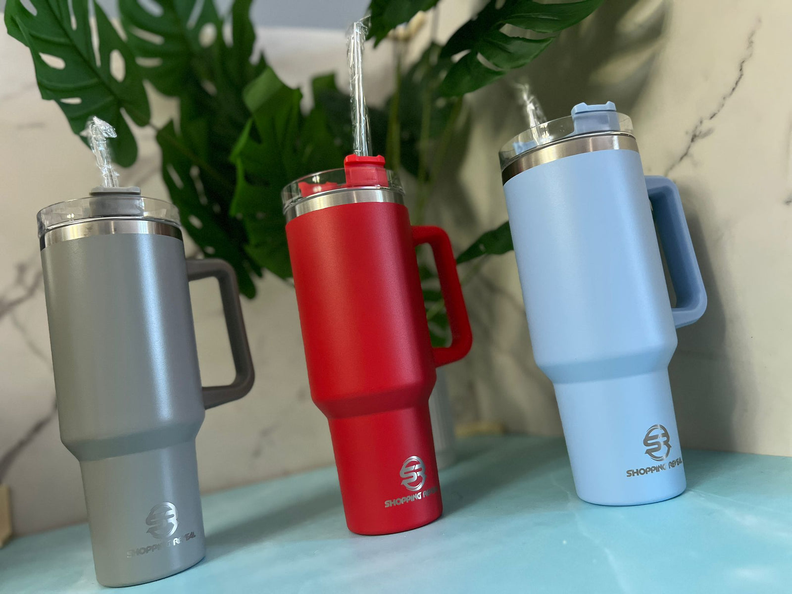 Tumbler-IceFlow Stainless Steel Tumbler, Vacuum Insulated Water Bottle for Office, Car, Reusable Cup with Straw, Leak Resistant Flip Cold for 12 Hours, 40oz Cup Spill Proof