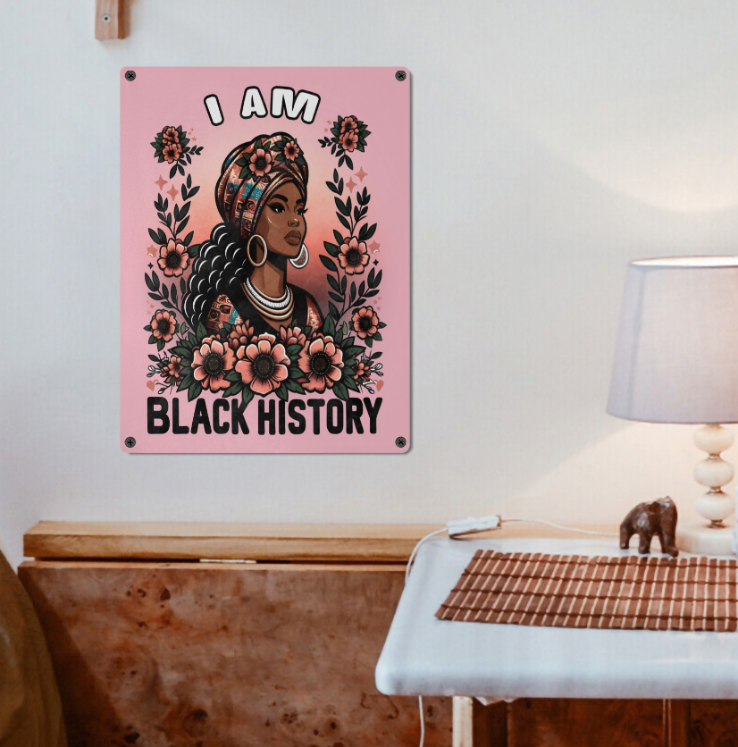 I am Black History Sign, Custom Family Name Swimming Pool Rules Metal Sign, Outdoor Party Sign, Backyard Area Decor, Man Cave, etc