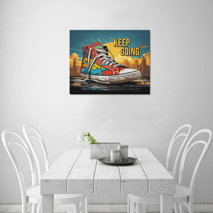 Keep Going Framed Canvas, for Living Room, Kitchen Room, Wall Decor, Wall Art, Wall Print, Office Decor