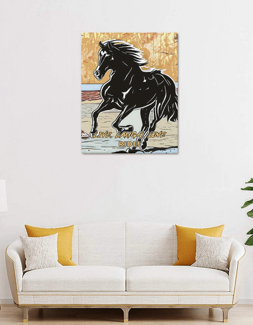 Load image into Gallery viewer, Framed Canvas-Live, Laugh, Love, Ride Wall Decor, Wall Art, Home Office, Bedroom Wall Decoration
