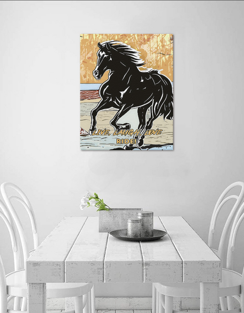 Load image into Gallery viewer, Framed Canvas-Live, Laugh, Love, Ride Wall Decor, Wall Art, Home Office, Bedroom Wall Decoration
