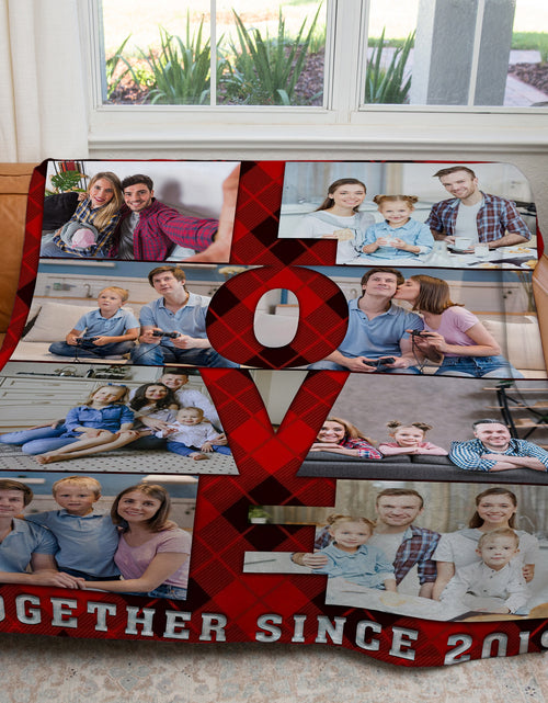 Load image into Gallery viewer, Custom Blanket- Valentine Blanket, Love Fleece Blanket 60"x80, Special Gift Anniversary, Wedding,
