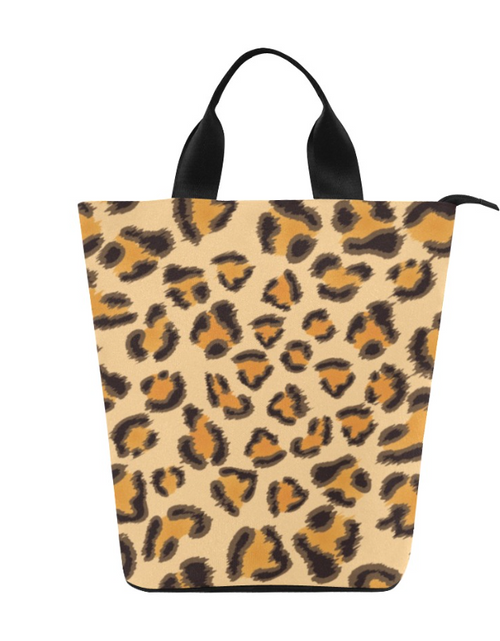 Load image into Gallery viewer, Bag-Leopard Lunch Bag, Everyday Bag, Shoe Bag, Lunch Container for Work/Office/Picnic/Travel
