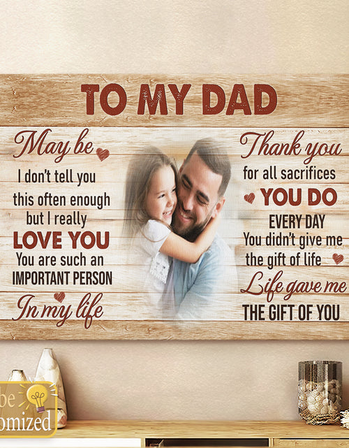 Load image into Gallery viewer, To My Dad Canvas Print
