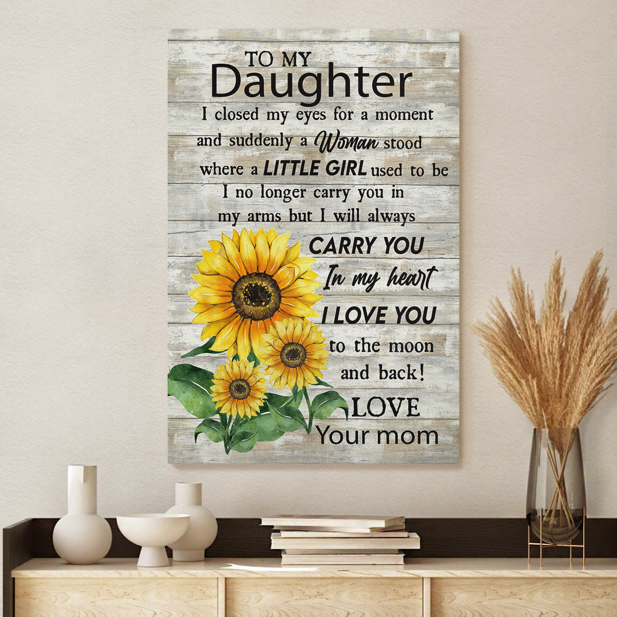 To My Daughter Canvas (Can Be Personalized with any name)