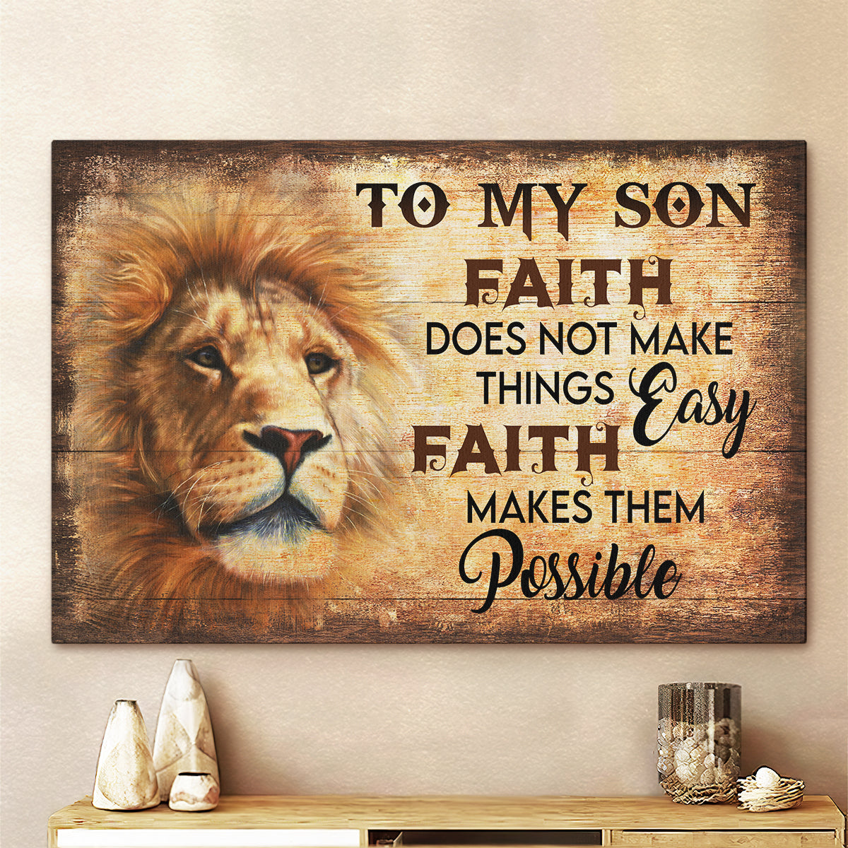 To My Son Canvas Print