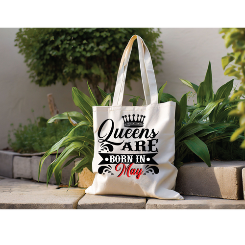 Load image into Gallery viewer, Queens are Born in May Tote Bag
