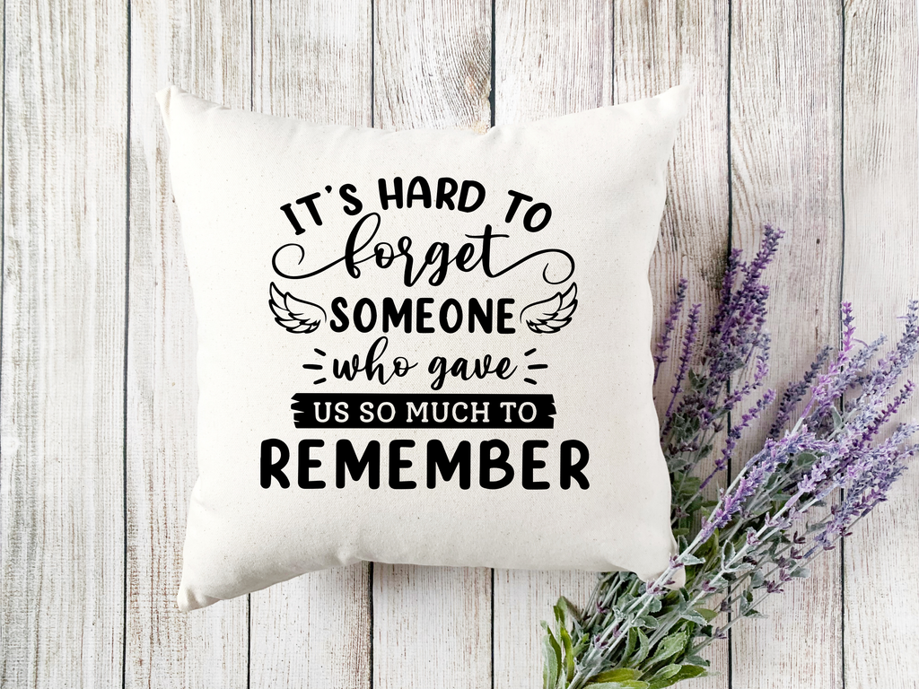 Memory Throw Pillow=It's Hard to Forget