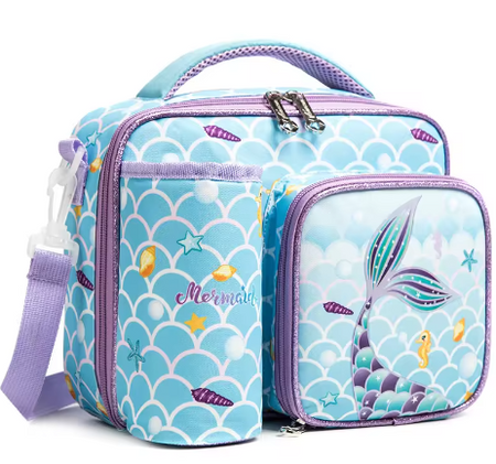 Waterproof Insulated Cooler/Lunch Bag With Water Bottle Pocket Cartoon Lunch Bags For Kids