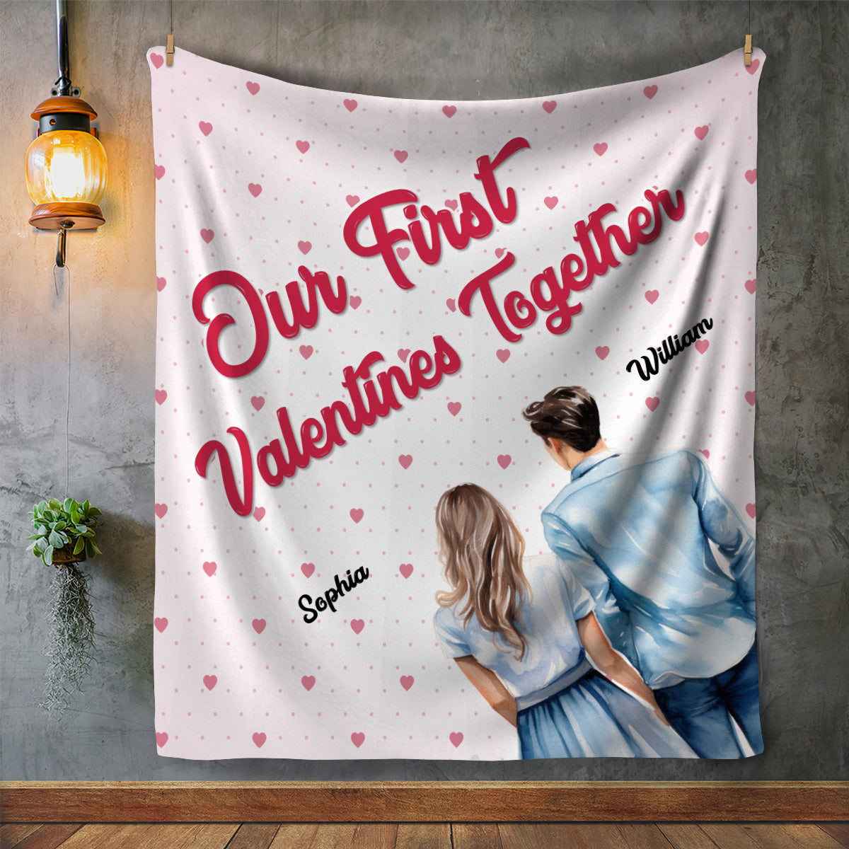Custom-Valentine Blanket, Love Fleece Blanket 60"x80, Special Gift Anniversary, Wedding,
