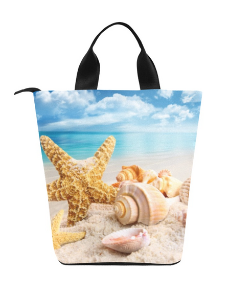 Ocean Print Lunch Bag, Lunch, Breakfast, Everyday Bag, Shoe Bag, Lunch Container for Work/Office/Picnic/Travel