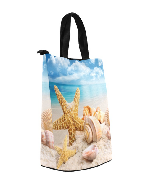 Load image into Gallery viewer, Ocean Print Lunch Bag, Lunch, Breakfast, Everyday Bag, Shoe Bag, Lunch Container for Work/Office/Picnic/Travel
