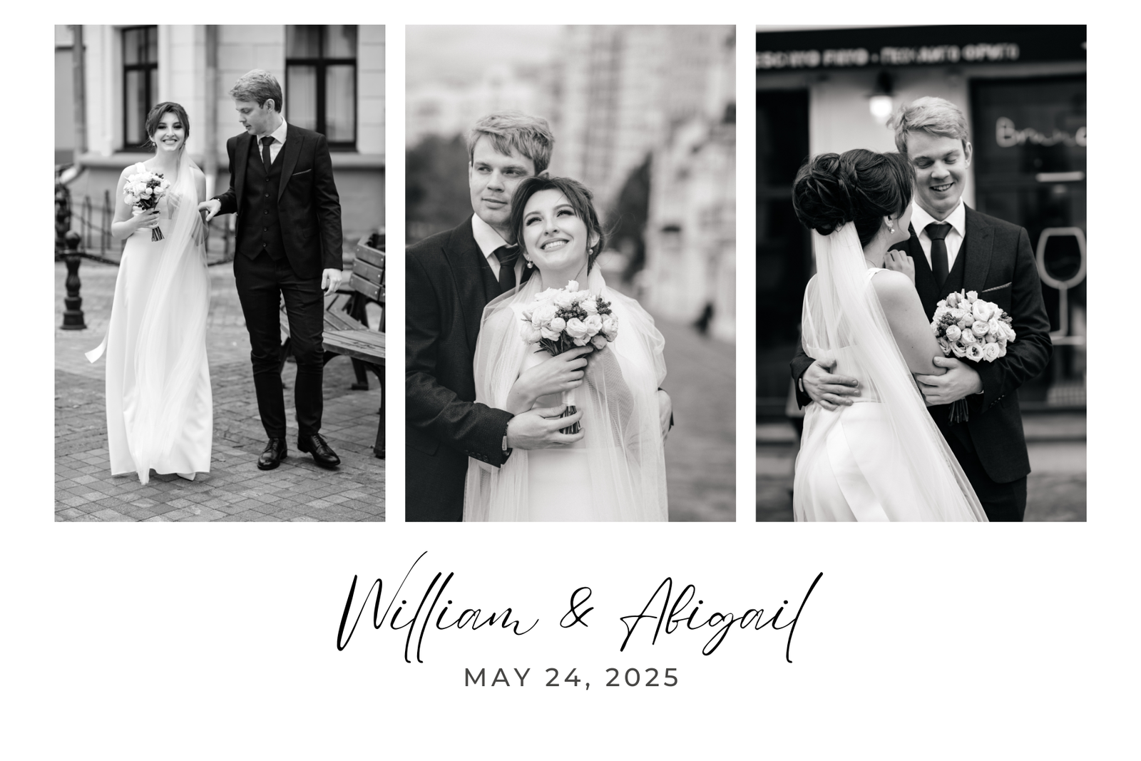 Custom-Black & White Thank You Card