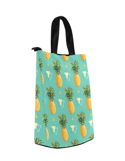 Load image into Gallery viewer, Bag-Pineapple Print Lunch Bag, Lunch, Breakfast, Everyday Bag, Shoe Bag, Lunch Container for Work/Office/Picnic/Travel
