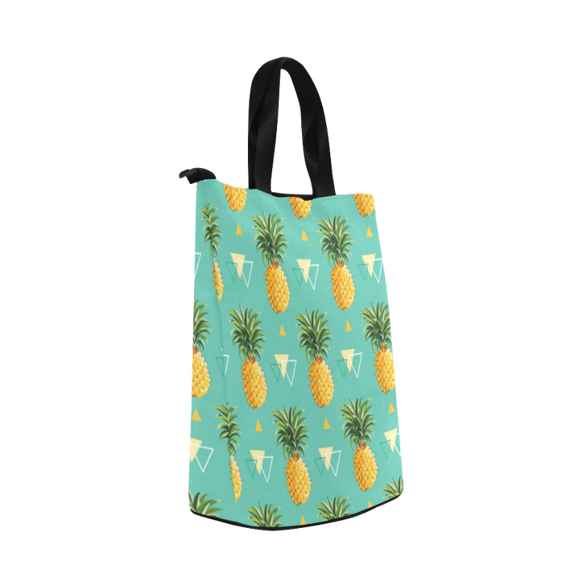 Bag-Pineapple Print Lunch Bag, Lunch, Breakfast, Everyday Bag, Shoe Bag, Lunch Container for Work/Office/Picnic/Travel