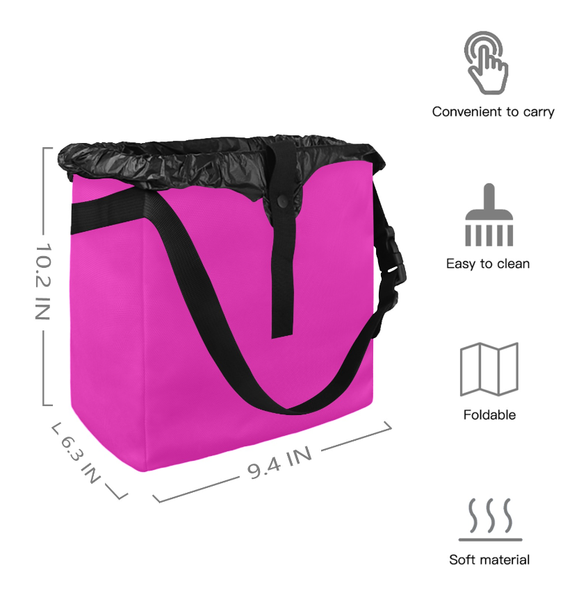 Pink Car Trash Bag Stylish and multipurpose, Car Trash Bag, Car Trash Bin, Kids Toy Storage Bag, Keep Car Clean, Car Garbage can,