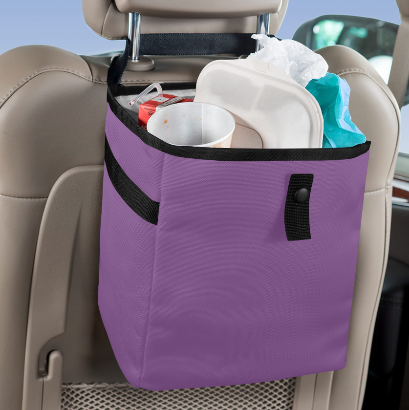 Purple Car Trash Bag Stylish and multipurpose, Car Trash Bag, Car Trash Bin, Kids Toy Storage Bag, Keep Car Clean, Car Garbage Can