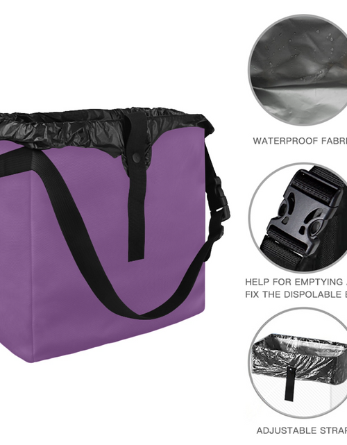 Load image into Gallery viewer, Purple Car Trash Bag Stylish and multipurpose, Car Trash Bag, Car Trash Bin, Kids Toy Storage Bag, Keep Car Clean, Car Garbage Can
