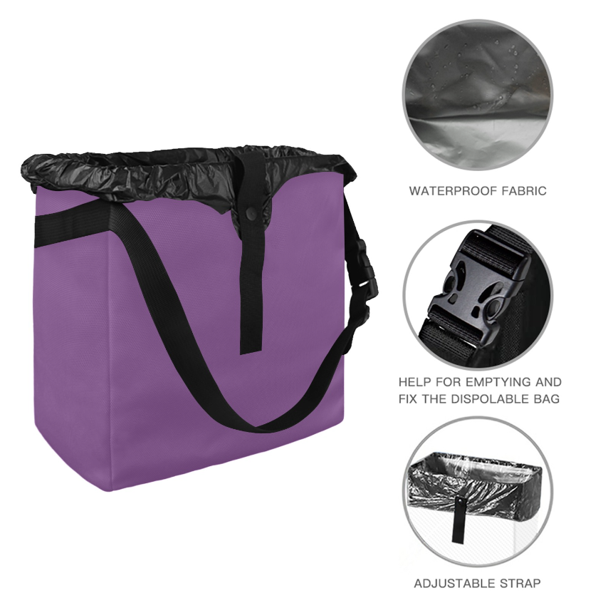 Purple Car Trash Bag Stylish and multipurpose, Car Trash Bag, Car Trash Bin, Kids Toy Storage Bag, Keep Car Clean, Car Garbage Can