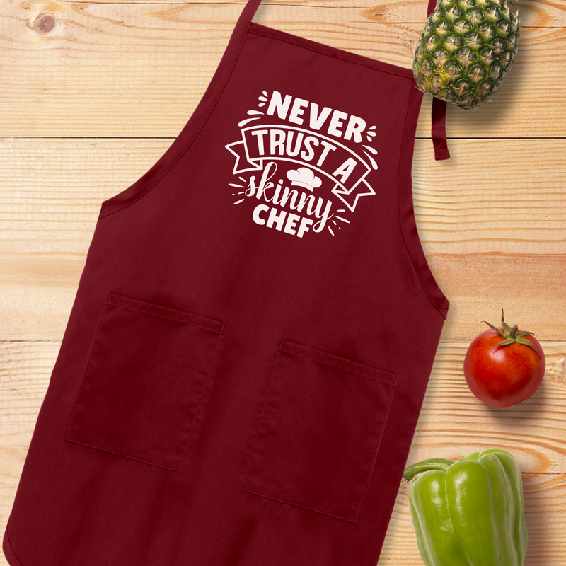 Apron-Never Trust a Skinny Chef