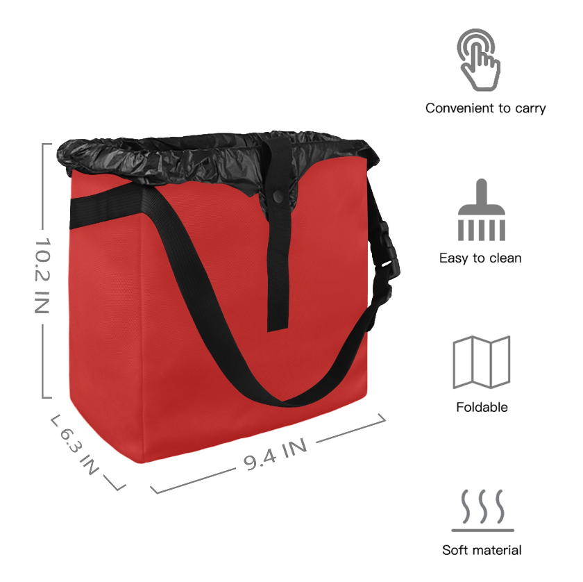 Red Car Trash Bag Stylish and multipurpose, Car Trash Bag, Car Trash Bin, Kids Toy Storage Bag, Keep Car Clean, Car Garbage Can
