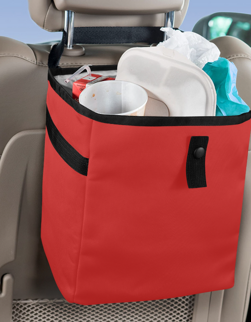 Load image into Gallery viewer, Red Car Trash Bag Stylish and multipurpose, Car Trash Bag, Car Trash Bin, Kids Toy Storage Bag, Keep Car Clean, Car Garbage Can
