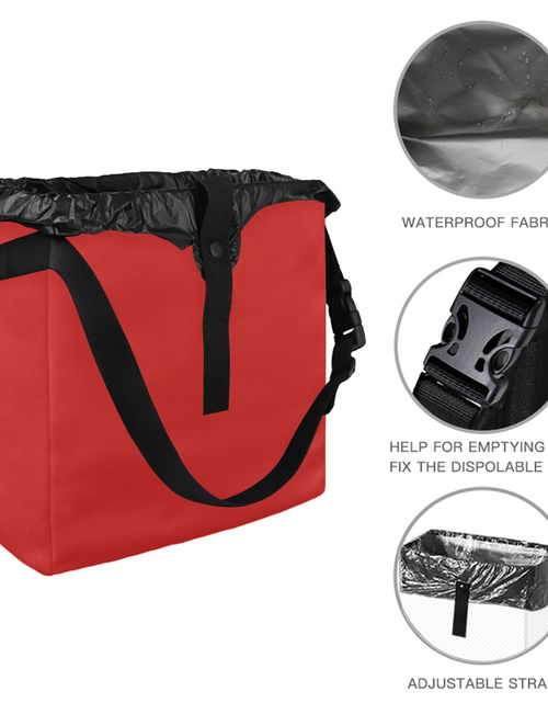 Load image into Gallery viewer, Red Car Trash Bag Stylish and multipurpose, Car Trash Bag, Car Trash Bin, Kids Toy Storage Bag, Keep Car Clean, Car Garbage Can
