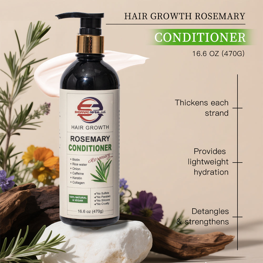 SR Rosemary Hair Growth Conditioner, Strengthen Thinning Hair Conditioner Infused with Biotin, Collagen, Caffeine and Keratin Helps Strengthen your hair