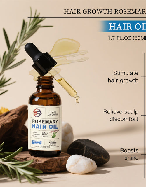 Load image into Gallery viewer, Shopping Reveal Rosemary Hair Growth Oil Drop, Strengthen Thinning Hair Oil Drop Infused with Biotin, Collagen, Caffeine and Keratin Helps Strengthen your Hair
