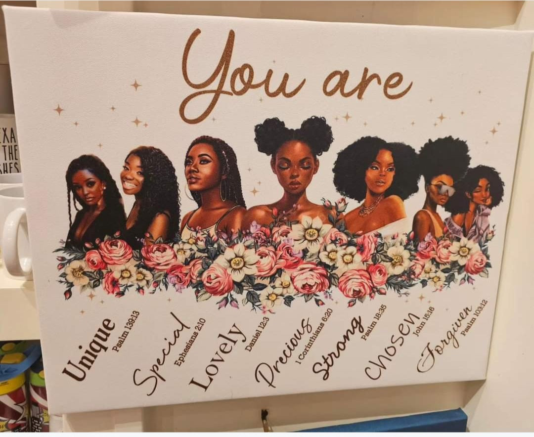 "You Are" Framed Canvas Print