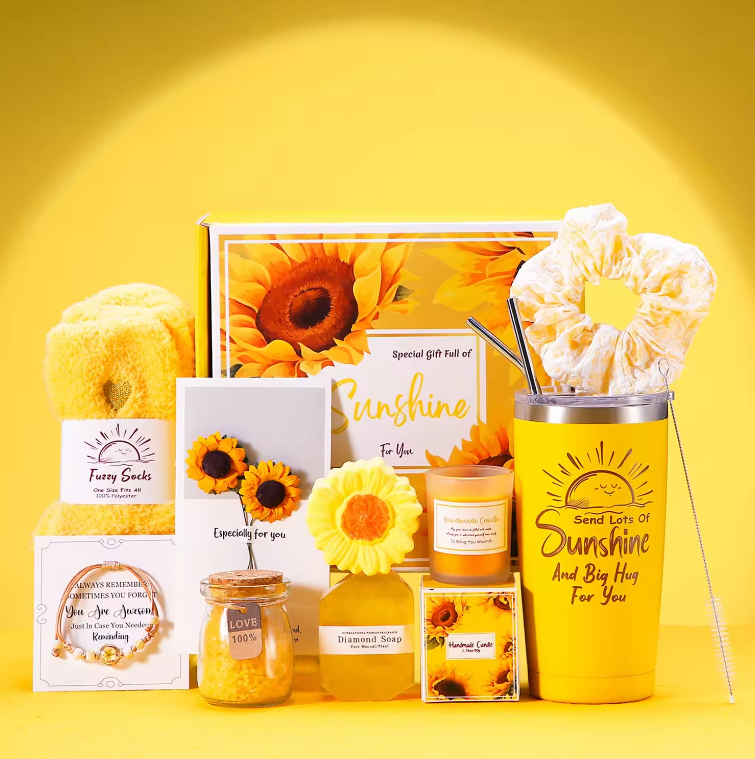 Sunshine Gift Set for Women, Get Well Soon Gifts Basket, Birthday gifts for women, gifts love wellness care packages for teachers, students