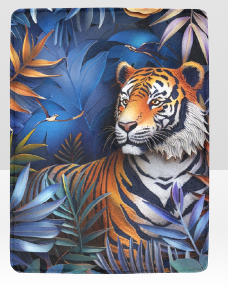Blanket- Tiger Blanket Ultra-Soft Micro Fleece Blanket 60"x80, Warm Blanket, a gift for anyone, Birthday Blanket,