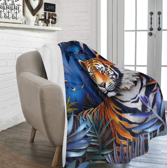 Blanket- Tiger Blanket Ultra-Soft Micro Fleece Blanket 60"x80, Warm Blanket, a gift for anyone, Birthday Blanket,