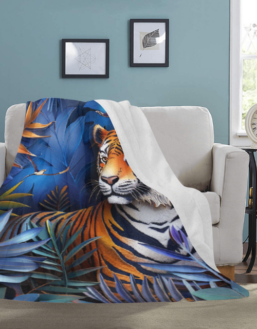 Load image into Gallery viewer, Blanket- Tiger Blanket Ultra-Soft Micro Fleece Blanket 60"x80, Warm Blanket, a gift for anyone, Birthday Blanket,
