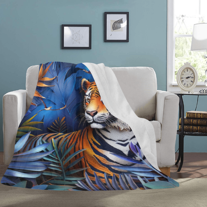 Blanket- Tiger Blanket Ultra-Soft Micro Fleece Blanket 60"x80, Warm Blanket, a gift for anyone, Birthday Blanket,