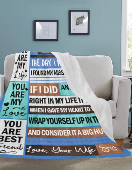 Blanket- Ultra-Soft Micro Fleece Blanket 60" x 80"  To My Husband Warm Blanket