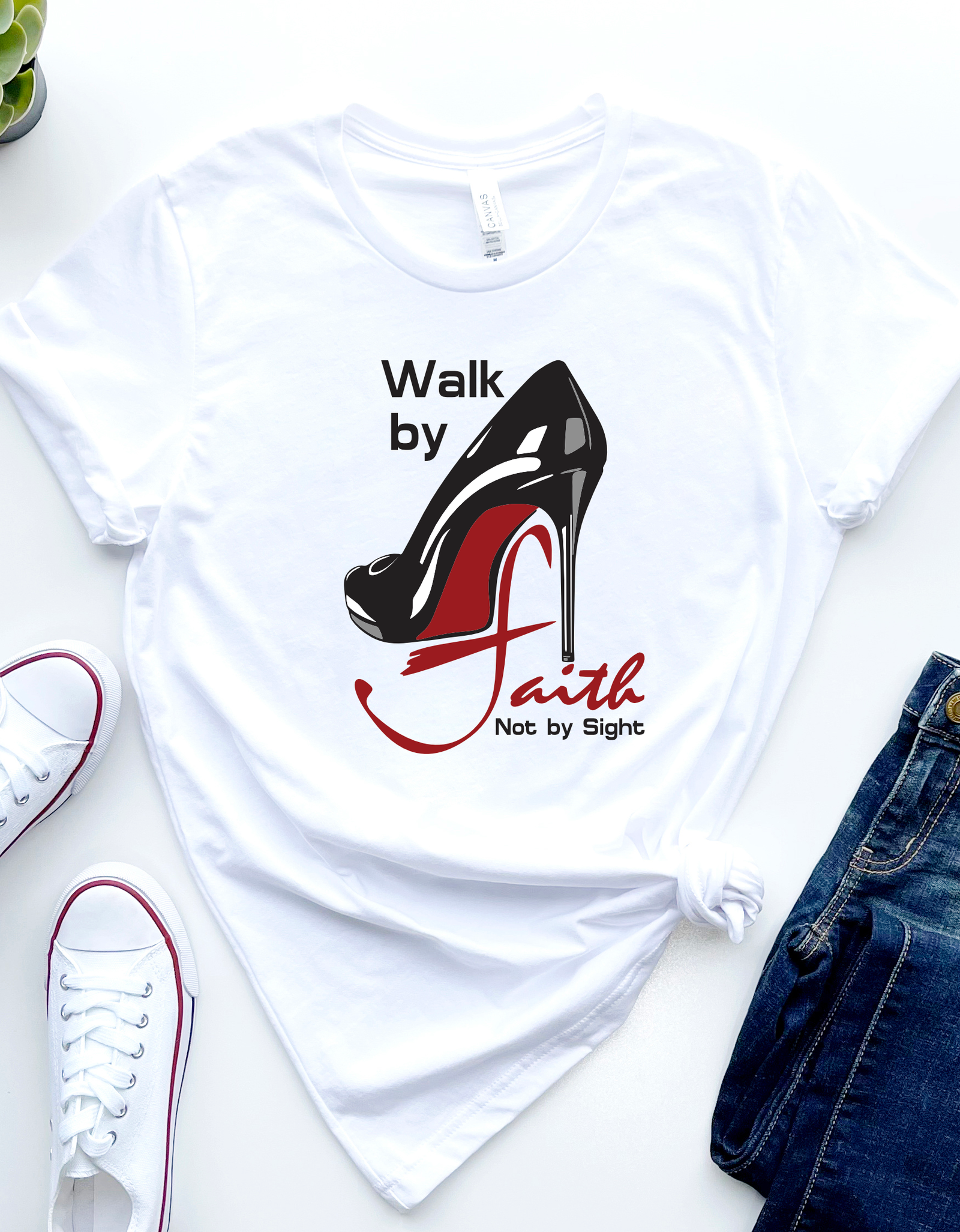 T-Shirt-Walk by Faith Christian Shirt ,Christian Comfort Shirt ,Jesus Christian Shirts, Trendy Shirt ,Bible Verse Shirt