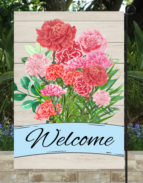 Load image into Gallery viewer, Flag-Welcome Mother's Day Garden Flag 12"x18"
