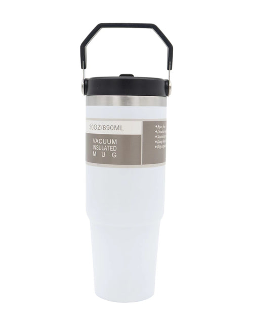 Load image into Gallery viewer, Tumbler-Orange IceFlow Stainless Steel Tumbler, Vacuum Insulated Water Bottle for Office, Car, Reusable Cup with Straw, Leak Resistant Flip Cold for 12 Hours, 30oz Cup
