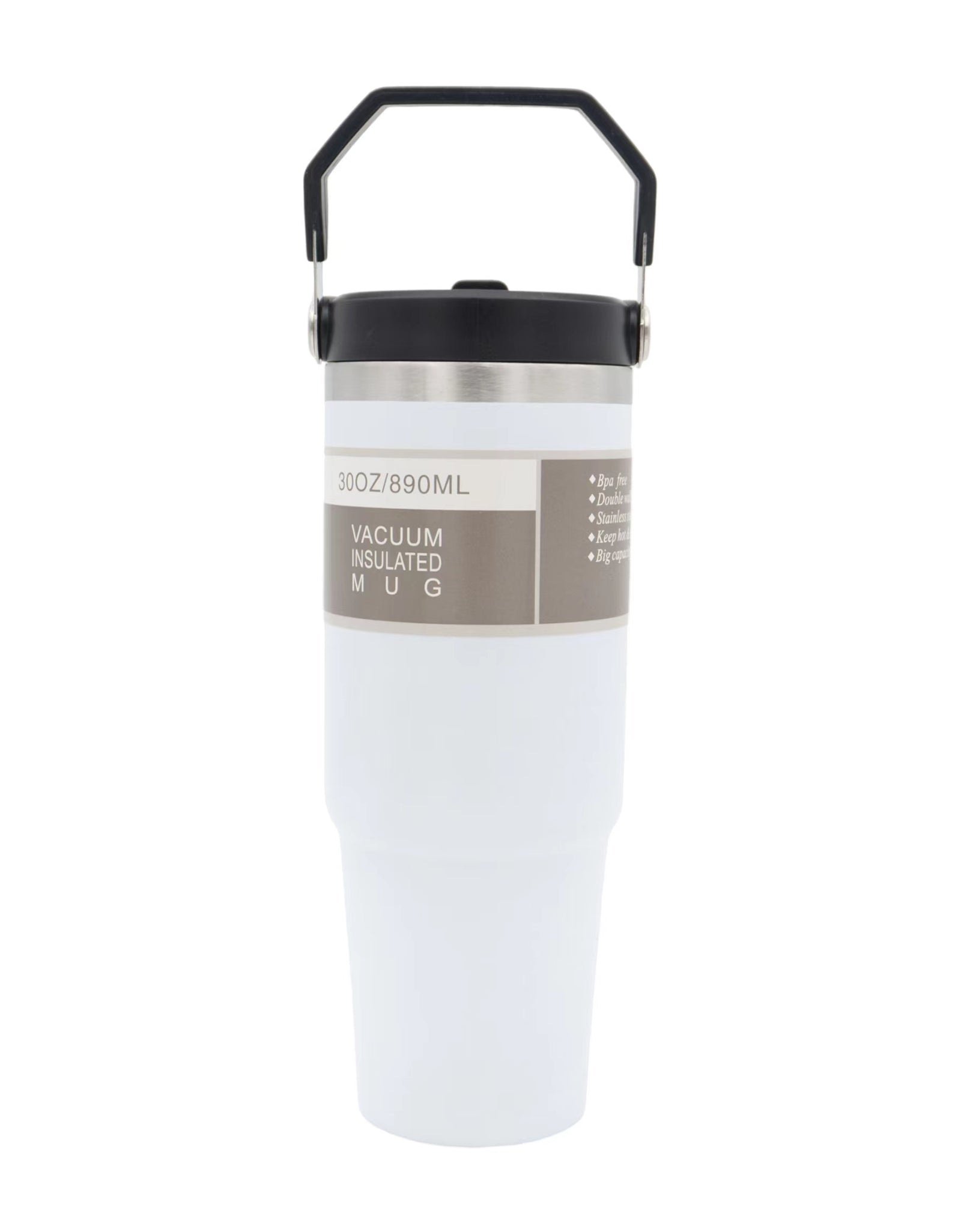 Tumbler-Orange IceFlow Stainless Steel Tumbler, Vacuum Insulated Water Bottle for Office, Car, Reusable Cup with Straw, Leak Resistant Flip Cold for 12 Hours, 30oz Cup